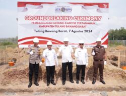 PJ Bupati Tubaba Lakukan Peletakan Batu Pertama Kantor BPN Tubaba