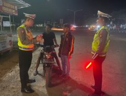 Cegah Terjadinya Balap Liar Polres Tulang Bawang Barat dan Polsek Tulang bawang Tengah Patroli KRYD