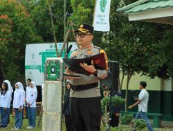 Police Goes To School : Kapolres Tulang Bawang Barat Berikan Himbauan di SMK Negeri 1 Tulang Bawang Tengah