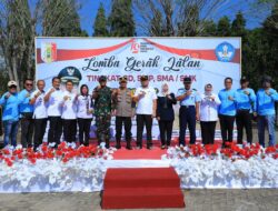 HUT RI ke-79 Pemkab Tulang Bawang Mengadakan Lomba Gerak Jalan