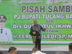 Ferli Yuledi Ucapkan Terima Kasih Kepada Qudrotul Ikhwan Pada Acara Pisah Sambut Pj Bupati