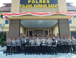 Sambut HUT Ke 9 Tekab 308, Satreskrim Polres  Polres Tulang Bawang Barat Gelar Apel dan Baksos di Pondok Pesantren