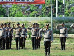 Kapolres Tulang Bawang Barat Pimpin Upacara Sertijab Wakapolres dan Pelantikan Kabag Log