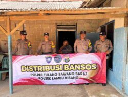 Polsek Lambu Kibang Distribusikan Bantuan Sosial Nusantara Cooling System Menjelang Pilkada 2024