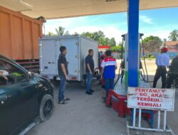 Unit Tipidter Sat Reskrim Polres Tulang Bawang Barat Laksanakan Sidak SPBU