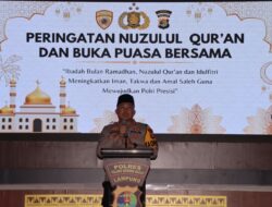 Polres Tulang Bawang Barat Peringati Nuzulul Qur’an Sekaligus Buka Puasa Bersama dengan Personil dan Anak Yatim Piatu