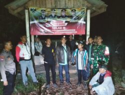 Sinergitas TNI Polri, Bhabinkamtibmas Polsek Gunung Agung dan Babinsa  Patroli Sambang ke Pos Ronda