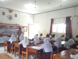 Satbinmas Polres Tulang Bawang Gelar Police Goes To School di SD Negeri 1 Warga Makmur Jaya, Ada 2 Materi yang Disampaikan