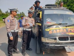 Satlantas Polres Tulang Bawang Barat Sosialisasi Penertiban Kendaraan ODOL, Prioritaskan Keselamatan Bersama