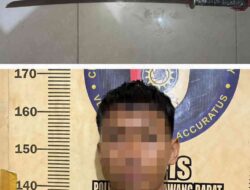 Polres Tulang Bawang Barat Amankan Pemuda Diduga Geng Motor Bawa Senjata Tajam