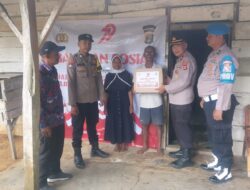 Polri untuk Masyarakat, Polsek Tulang Bawang Tengah Salurkan Bantuan Sosial Jelang HUT Bhayangkara ke-79