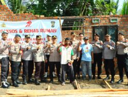 Polres Tulang Bawang Barat Gelar Bedah Rumah Jelang Hari Bhayangkara Ke-79, Wujud Kepedulian Polri untuk Masyarakat