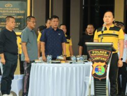 Pertandingan Bola Voli Meriahkan HUT Bhayangkara ke-79 di Lapangan Polres Tulang Bawang Barat