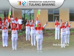 Meriah! Lomba Senam Zona 3 Warnai HUT ke-80 RI di Gedung Meneng
