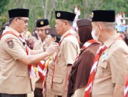 Bupati Tubaba Pimpin Apel Besar Peringatan Hari Pramuka ke-64 Tahun 2025