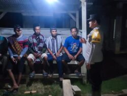 Bhabinkamtibmas & Satkamling Kolaborasi Jaga Malam, Warga Duta Yoso Mulyo Makin Nyaman