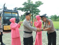 Polres Tulang Bawang Barat Gelar Upacara Korp Raport Kenaikan Pangkat 6 Perwira dan 35 Bintara