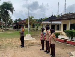 Ciptakan Generasi Tangguh dan Berkarakter, Polsek Rawa Jitu Selatan Gembleng Saka Bhayangkara Latihan Disiplin