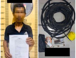 Tekab 308 Polres Tulang Bawang Barat Tangkap Pelaku Pencurian Kabel Tower