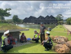 Patroli Wisata Lebaran, Pospam Islamic Center Polres Tulang Bawang Barat Pastikan Keamanan Pengunjung