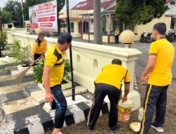 Semangat Bhinneka Tunggal Ika, Polsek Banjar Agung Gelar Kerja Bakti, Mako Transformasi Menjadi Lebih Asri dan Reprentatif 