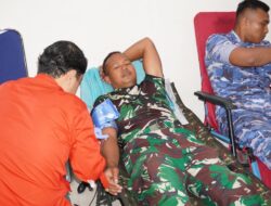 Sepuluh Personel Kodim 0426/TB Ikuti Donor Darah HUT ke-80 TNI AU