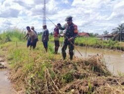 Pembangunan Jembatan Gantung Printis Garuda Kodim 0426/TB Masuki Tahap Pembersihan dan Pemasangan Patok