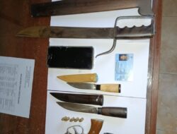 Polsek Dente Teladas Gulung Koboi Jalanan Pemilik Revolver dan Amunisi Tajam