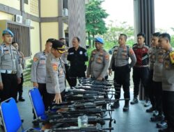Polres Tulang Bawang Barat Laksanakan Pemeriksaan Berkala Senpi Dinas Milik Personel Polres dan Polsek