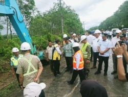 Dandim 0426 TB, Dampingi Gubernur Lampung Groundbreaking Pembangunan Ruas Jalan di Kabupaten Mesuji