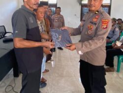 Satuan Binmas Polres Tulang Bawang Barat Laksanakan Pembinaan dan Penyuluhan serta Penyerahan Sarana Kontak di Tiyuh Candra Kencana
