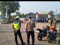 Semarak Fun walk Happy Bareng di Tubaba Bersama TVRI Lampung, Polres Tulang Bawang  Barat Pastikan Kegiatan Berjalan Aman dan Lancar
