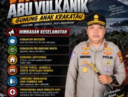 Kapolres Tulang Bawang Barat Imbau Warga Waspada dan Pakai Masker, Abu Anak Krakatau Mulai Menyebar