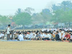 Kapolres Tulang Bawang Barat bersama Forkopimda Laksanakan Sholat Istisqa, Ikhtiar Bersama Hadapi Kemarau Panjang