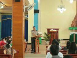 Pererat Silaturahmi Dengan Jemaat, Kapolres Tulang Bawang Barat Gelar Minggu Kasih di Gereja Yohanes Paulus Murni Jaya